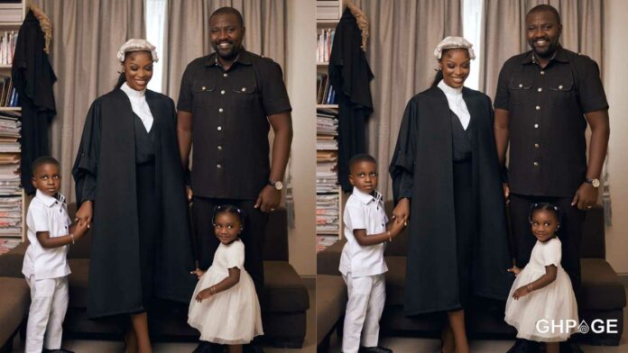 John Dumelo and Gifty Mawunya with family