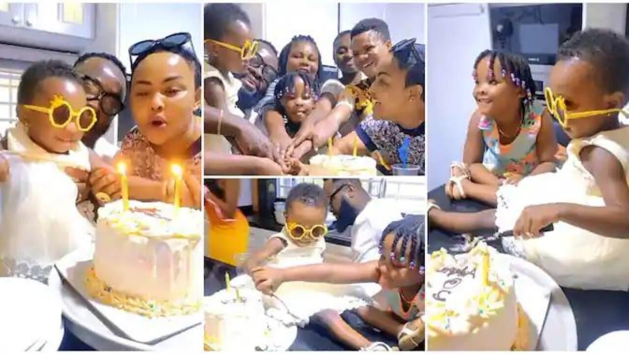 Mcbrown hosts a lavish birthday party for her adopted daughter, Adepa (Video)