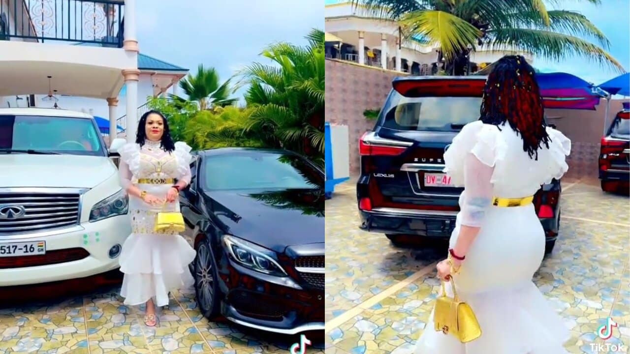 Nana Agradaa flaunts her plush mansion and super-expensive cars