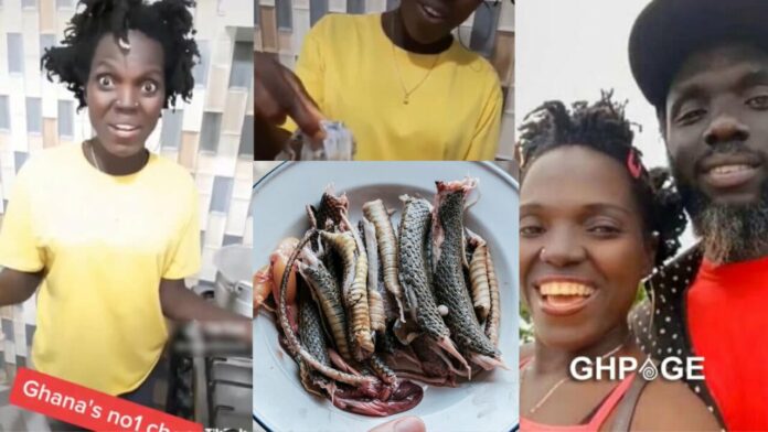Video of Empress Lupita using snake to prepare food for Godpapa The Greatest causes stir