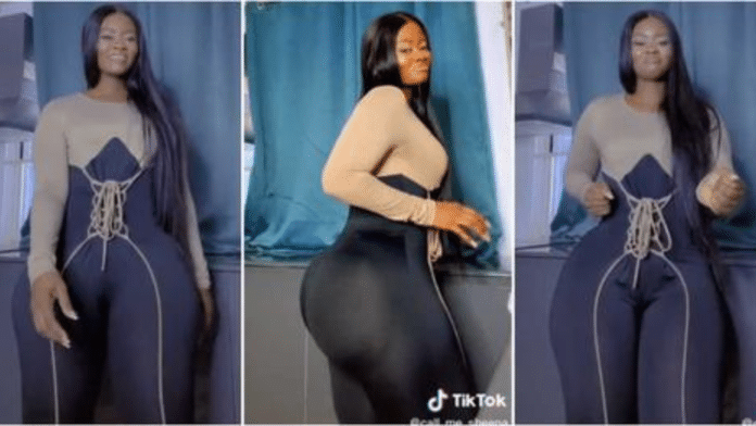 Video of the lady with the heaviest 'bortos' in Ghana goes viral and receives mixed reactions