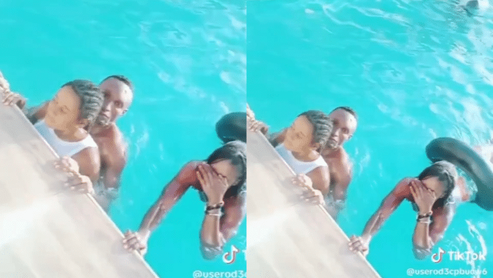 Video of young lovers getting intimate inside the pool receives condemnation