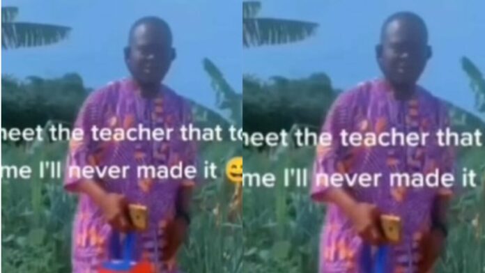 You'll continue to walk - Young man mocks old teacher who told him he'll never make it (Video)