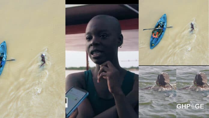 Yvette-Tetteh swims in the Volta river