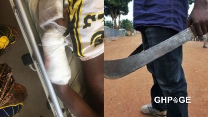 shs students suffers machete wounds
