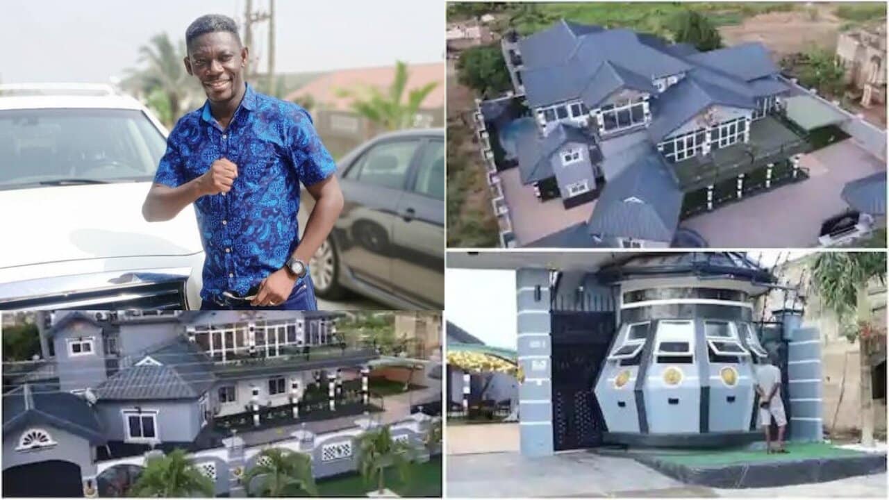 Ghanaians react as Agya Koo flaunts his magnificent Kumasi mansion for the first time