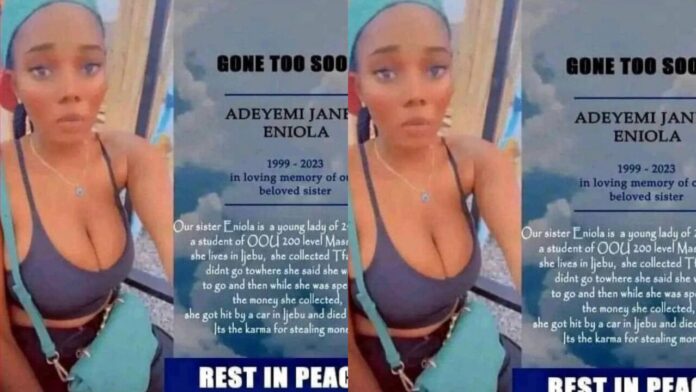 Guy makes and shares funeral posters of lady who took TNT from him but refused to visit him
