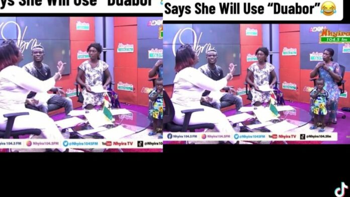 Lady threatens 'duabo' after DNA test revealed her boyfriend isn't the biological father of 'their' child