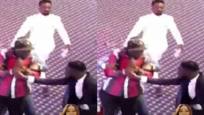 Moment Agradaa's junior pastors beat Owusu Bempah's junior pastor (Video)
