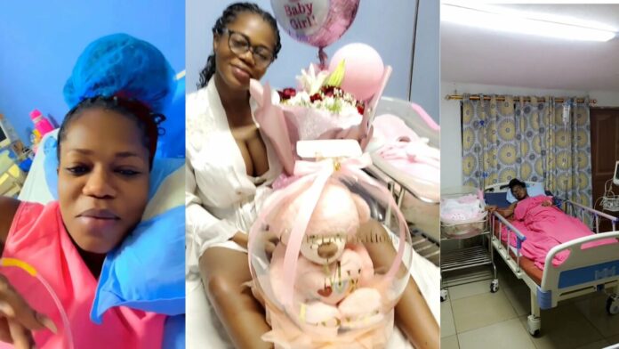 Mzbel welcomes a baby girl; Shares first adorable video online