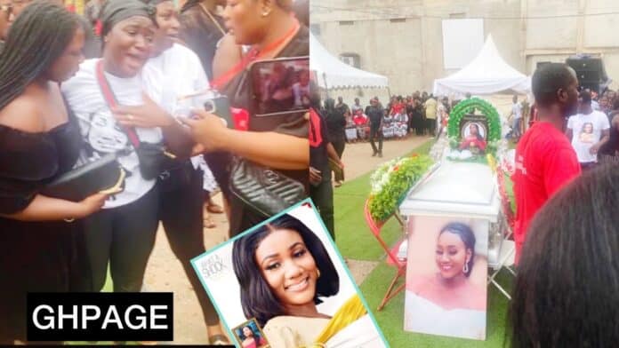 lady nearly collapses at maa adwoa funeral