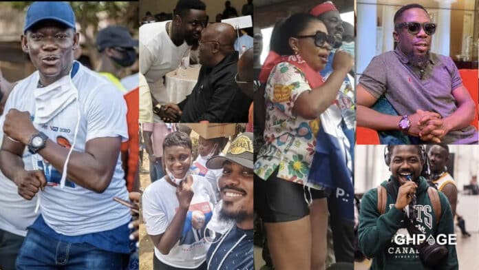 Grid of celebrities who endorsed Nana Addo with Mr Beautiful