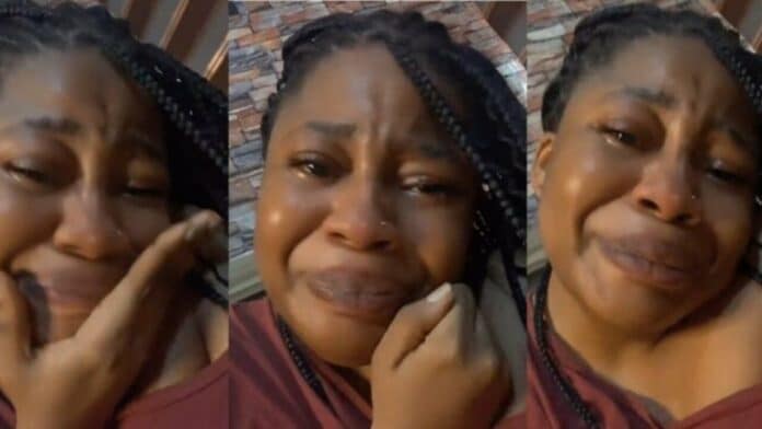 Lady weeps profusely after boyfriend dumped her and broke-shamed her family (video)