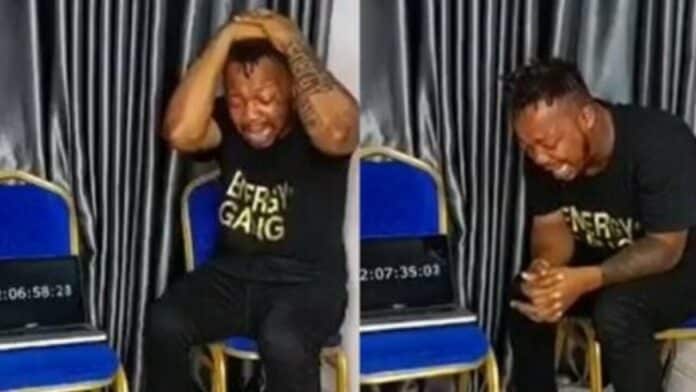 Man begins a 100-hour cry-a-thon to set a new Guinness world record (Video)