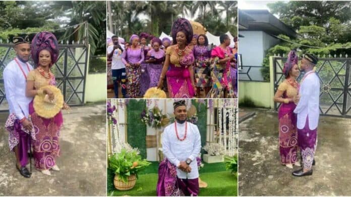 Man marries schoolmate after 16 years of dating