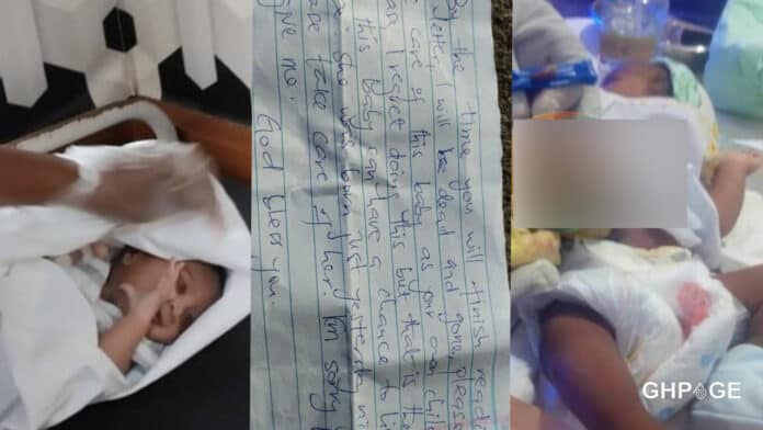 Grid of Newborn-baby with note attach