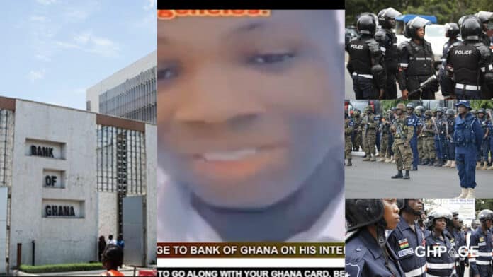 Young man & Bank of Ghana