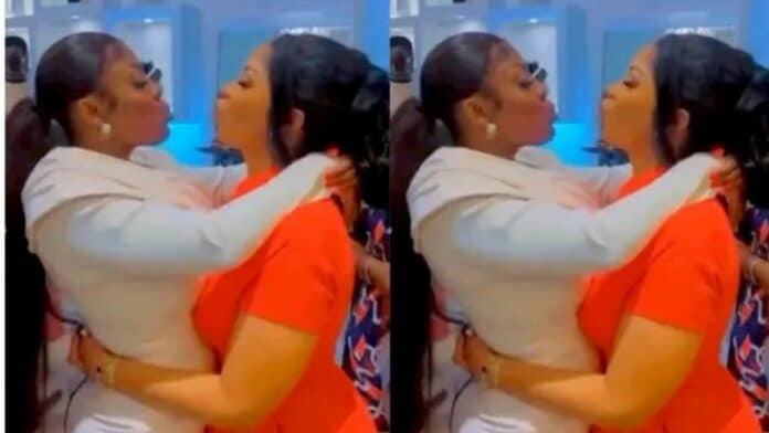 Trending video of Nana Aba and Serwaa Amihere smooching and cuddling each other causes stir