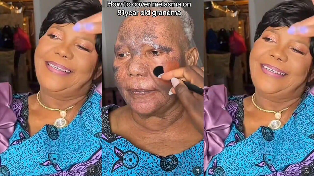 81-year-old completely turns into a young lady after a makeup session (Video)