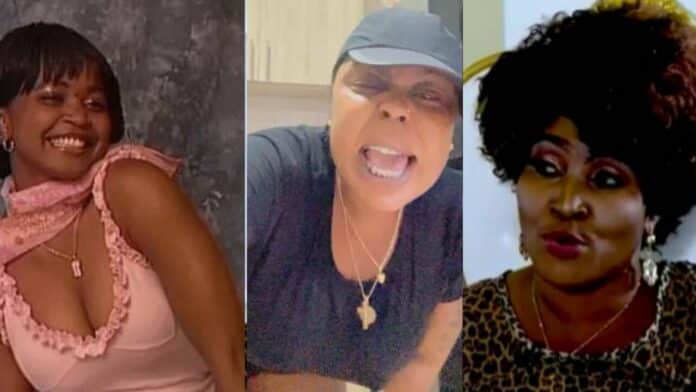 Afia Schwar blasts and attacks Suzzy Williams' mother as she reveals the real cause of the actress' death