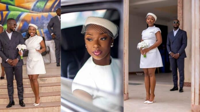 Cute GH young couple go viral as they spend less than GHc 500 on their wedding (Pictures)