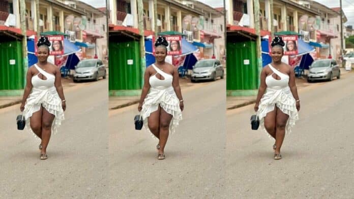 Felicia Osei flaunts her raw thighs and almost exposes her V in new pictures