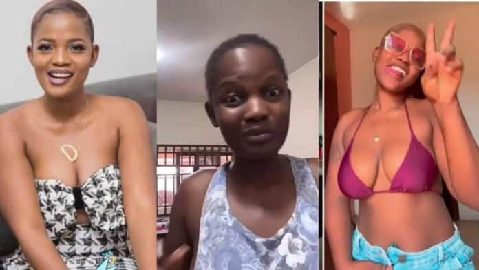 Ghanaians react to new video of 'sidechick' Deborah Adablah looking hungry, pale and darker