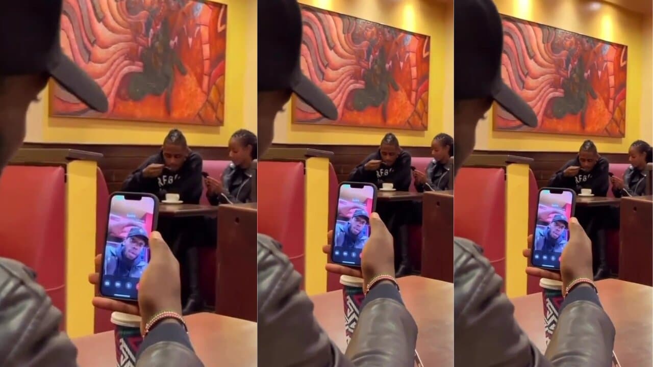 Guy catches his serious girlfriend cheating on him in the restaurant with another man