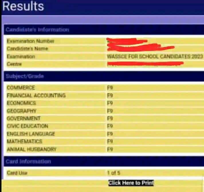 Young guy cries uncontrolably as he gets F9 in chains in WASSCE - Photos