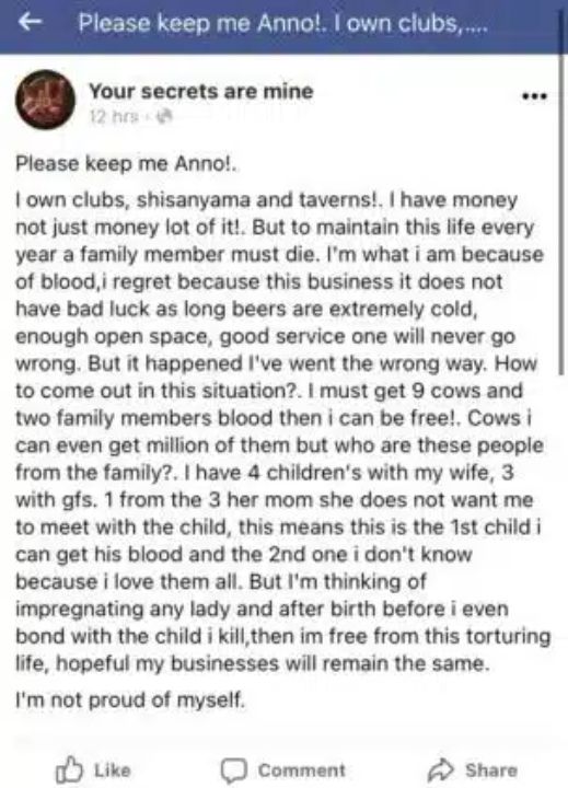 I have been using my family members for money ritual every year - Man cries out as he confess