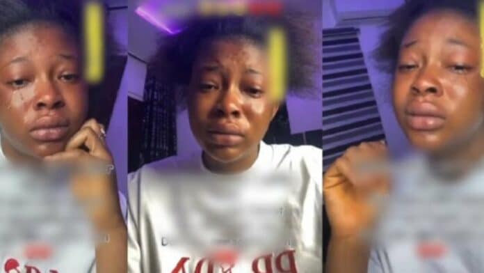 Lady cries a river as an SHS girl snatches her serious boyfriend from her (Video)