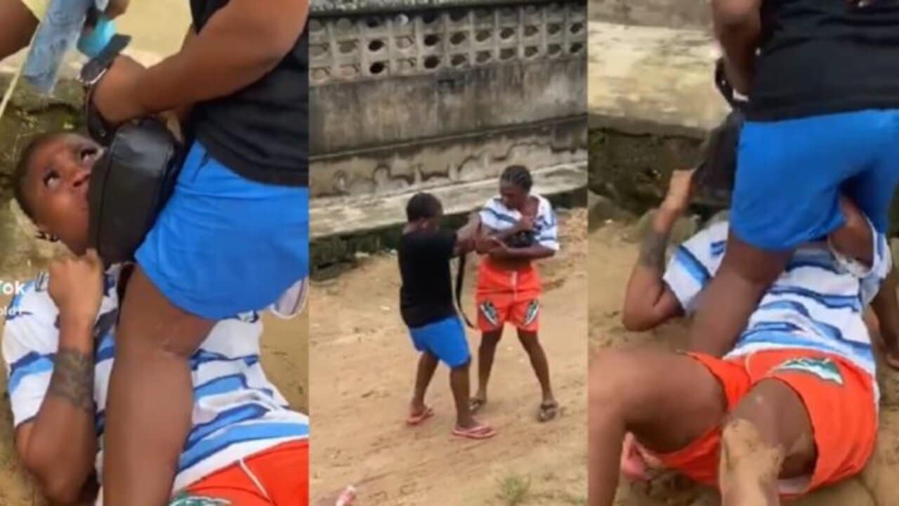 Members gang up to beat up lady who used their ‘contribution money’ to buy iPhone 13 (Video)