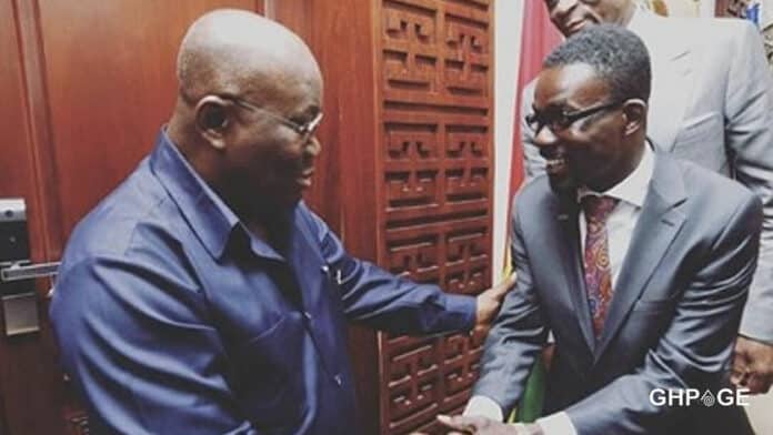 Nana-Addo-and-NAM-1 shaking hands at the flagstaff house