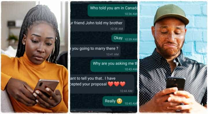 You're the king of my life": Lady accepts proposal from man she earlier  rejected after he relocated to Canada - GhPage