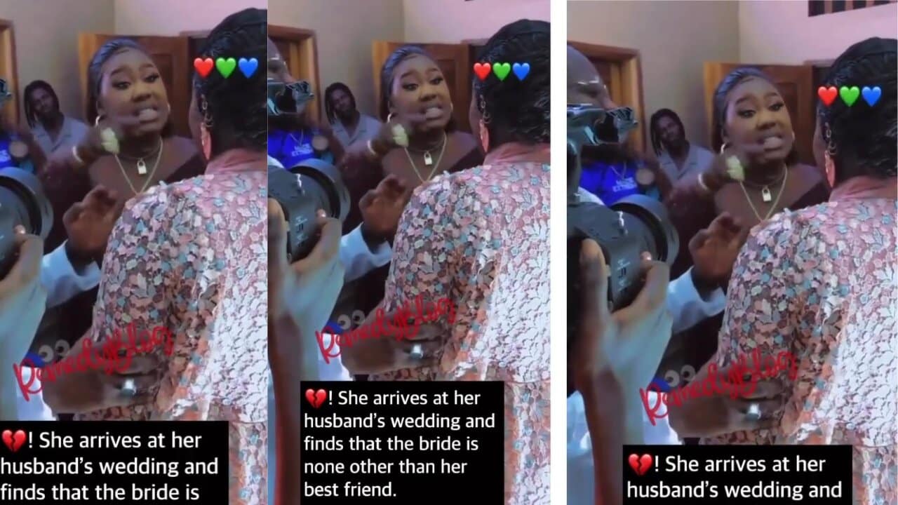 Woman storms husband's wedding only to discover that the bride is her best friend (Video)