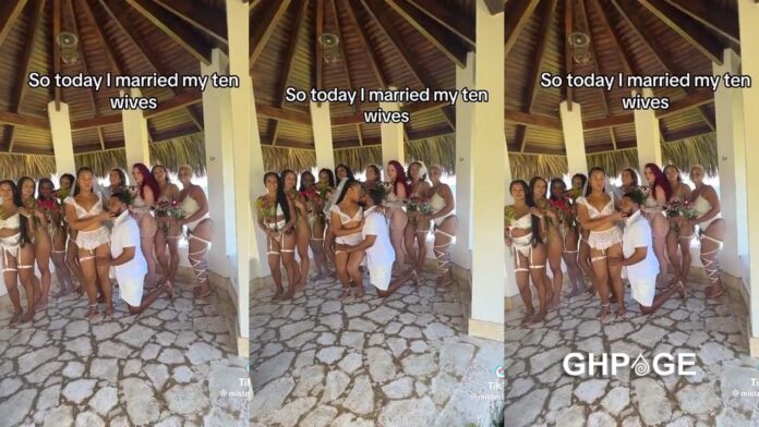 man marries 10 wives