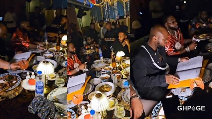 Grid of Davido rejecting food