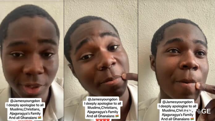 Grid of James-Youngdon apologizing to Ghanaians
