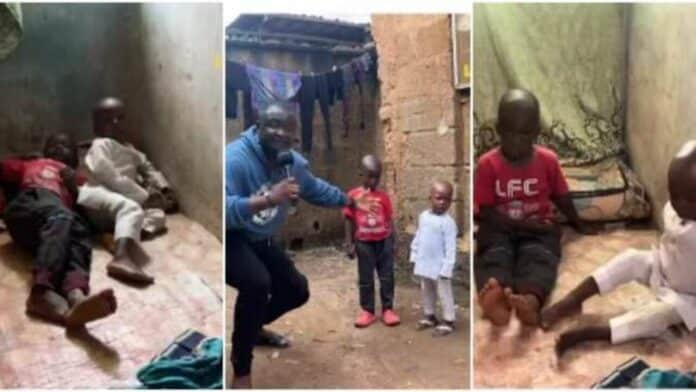 Mother abandons her two children to fend for themselves as she flees from the village without trace - Video
