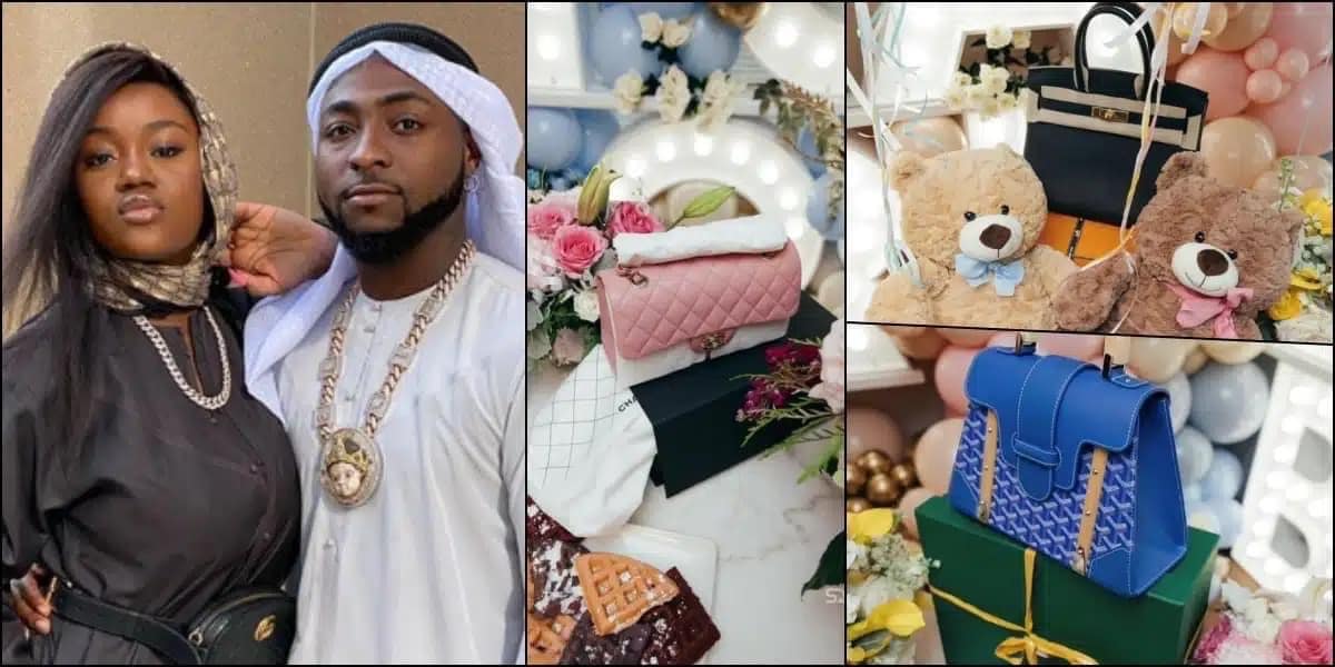 Davido surprises Chioma with bags worth over GH¢1,533,600 for delivering twins for him