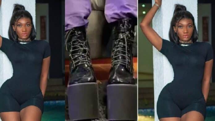 Ghanaians mock and troll Wendy Shay for wearing caterpillar shoes - Video