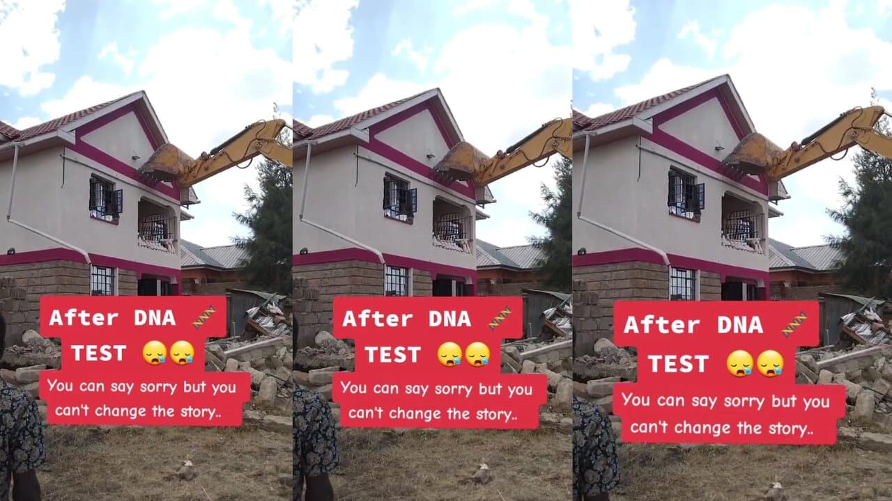 Husband destroys house he built for his wife after DNA test revealed he isn't the biological father of their kids
