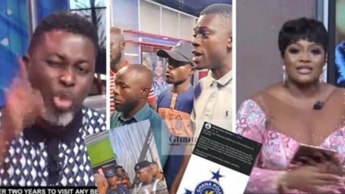 Kwame A Plus mercilessly insults after NPP youths stormed UTV to destroy the show (Video)