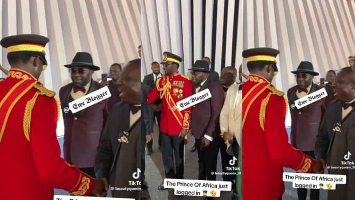 Moment Dr Osei Kwame Despite stood up to salute Cheddar at Dr Ofori Sarpong's daughter's wedding (Video)