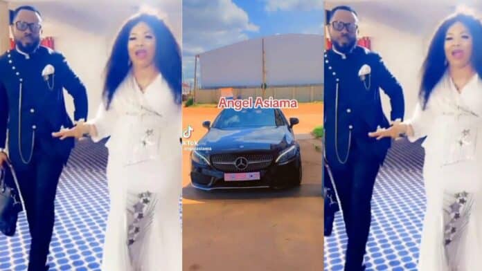 Nana Agradaa buys a brand new Benz for Angel Asiamah after revealing that she's sleeping with him (Video)