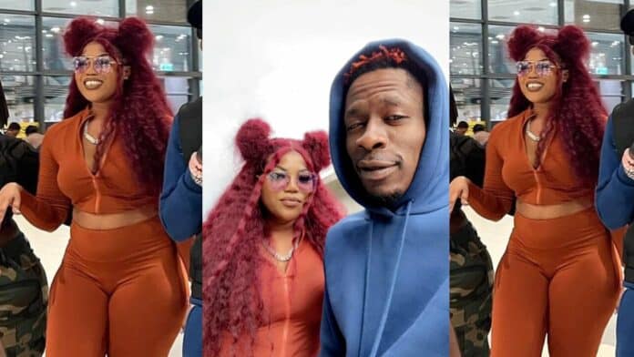 Ghanaians troll Shatta Wale's new girlfriend as they insist she's not beautiful - Photos