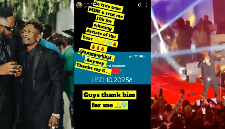 Shatta Wale claims Medikal sent him Gh120,000 for winning artist of the year; shows evidence – PHOTO