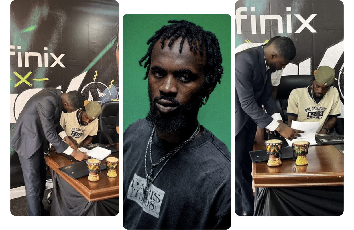 Congratulations: Black Sherif inks ambassadorial deal with Infinix Mobile