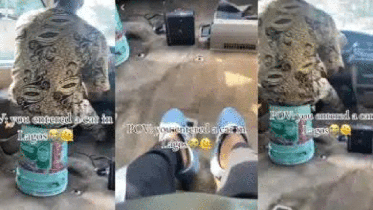 Lady shocked after finding a trotro driver sitting on a bucket to drive - Video 