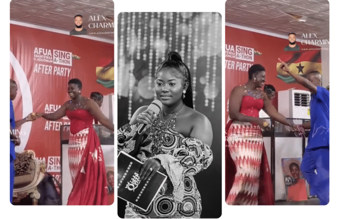 Afua Asantewaa and husband dancing